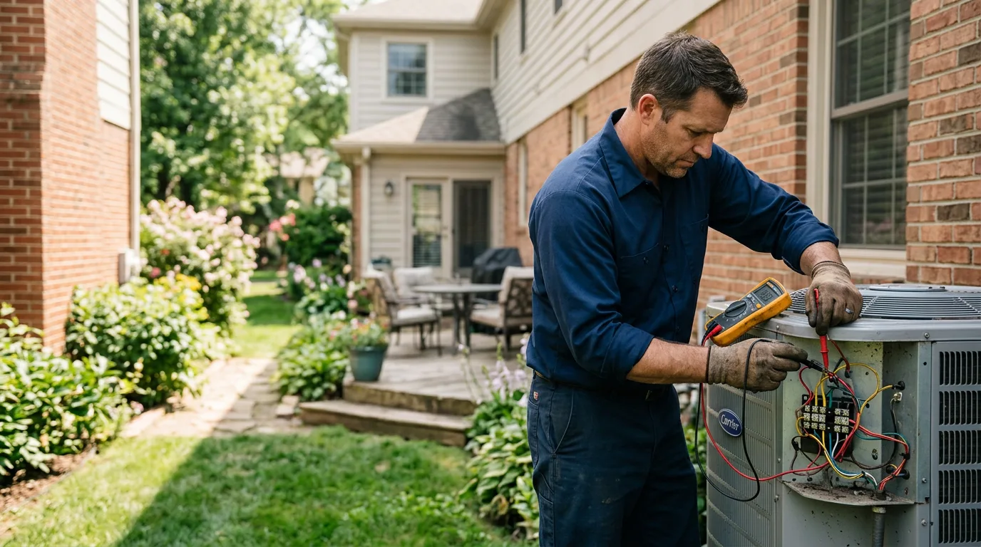 HVAC technician working near Bridgeport, OH